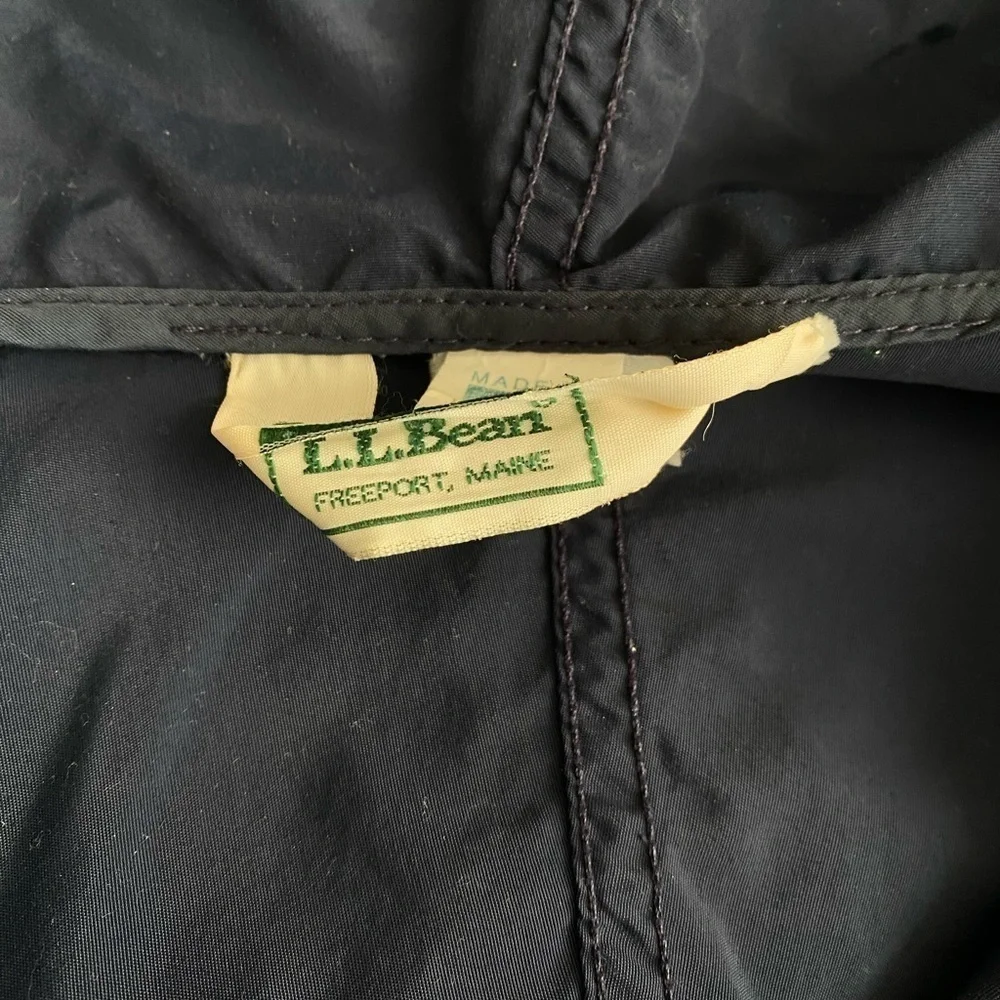 Vintage L.L. Bean Jacket Men’s Large Pullover Windbreaker Zip Up Hood